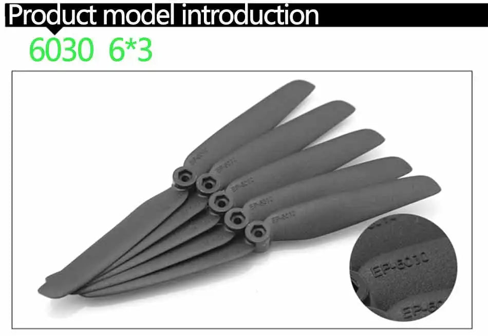 10PCS High-Efficiency Slow Speed Propeller, Product model introduction 6030 6*
