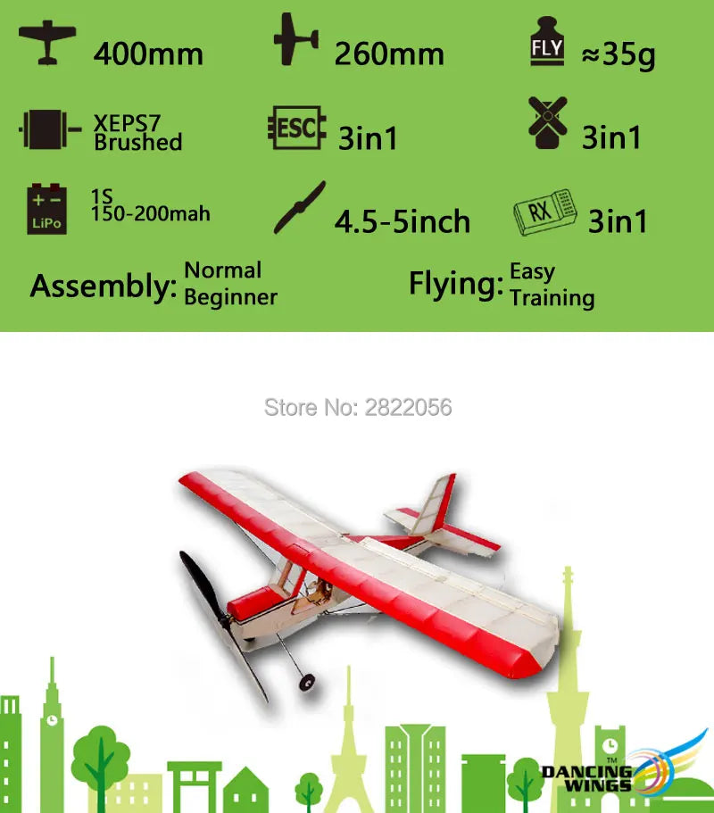 RC Plane Laser Cut Balsa Wood Airplane Micro AEROMAX Kit Wingspan 400mm Balsa Wood Model Building Kit 7 RC Plane Laser Cut Balsa Wood Airplane, 4.5-Sinch RX 3in1 Lipo #So-2o0ma