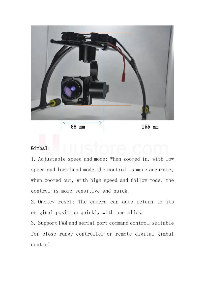Pro 3-axis 18x Optical Zoom Aerial Camera SPECS 1080p Full HD Zoom Gimbal Long Distance Zoom 7 aeProduct.getSubject()