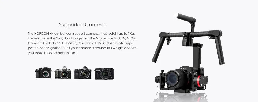 BeStableCam H4 HORIZON Brushless Handheld Camera Gimbal Stabilizer for panasonic gh4/Sony a7s /BMPCC Mirrorless Digital Camera 9 HTB1p8EPNVXXXXarXXXXq6xXFXXXh