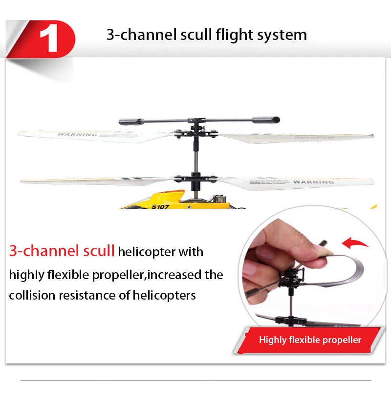 Syma S107G Rc Helicopter, 3-channel scull flight system F ARAIrC 5107 enhanced the collision