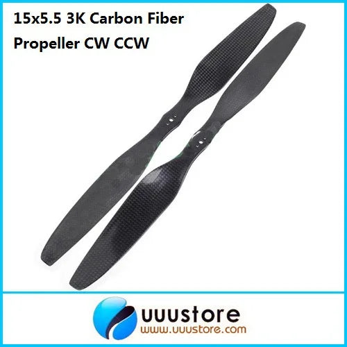 15x5.5 3K Carbon Fiber Propeller CW CCW 1555 CF Pr...