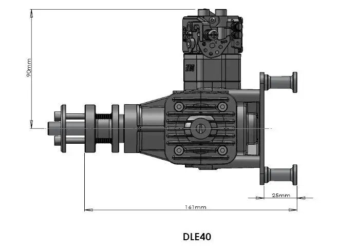 DLE40 Twin Gasoline Specifications : Stock Number: DLEG0040