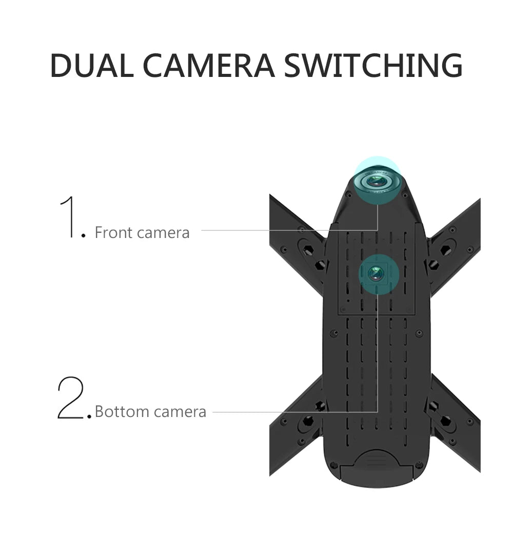 SG106 Drone, dual camera switching front camera 2 bottom