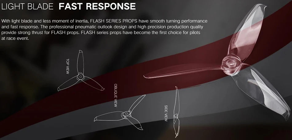 6 Pairs 5 inch GEMFAN 5152 3 Paddles Propeller, FLASH SERIES PROPS have smooth turning performance and fast response: 8 3 2 3