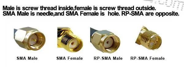 female is screw thread outside SMA MMale is needle,and SMA Female is