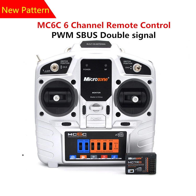 New Pattern MC6C 6 Channel Remote Control PWM SBUS Double signal built ant