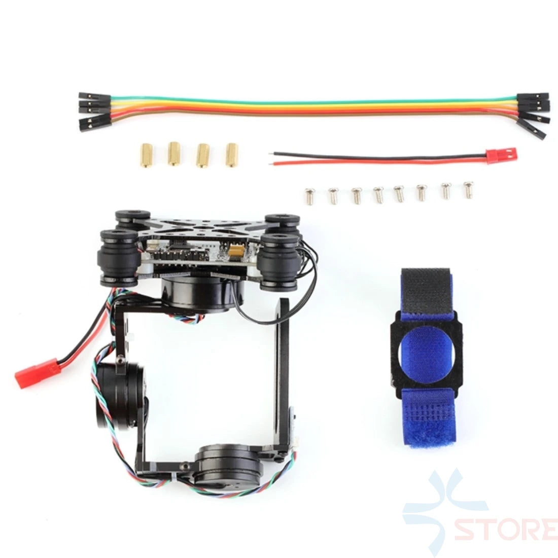 3 Axis Brushless Gimbal Frame W/Motors & Storm32 Controlller for Gopro 3 4 Xiaomi Xiaoyi SJ4000 SJCAM FPV RTF 12 3 Axis Brushless Gimbal, there are black and blue color for the battery belt, send the color at random.