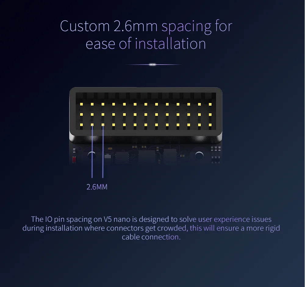 CUAV V5 Nano Small Size Autopilot Drone Parts, custom 2.6mm spacing for ease of installation . designed to solve user experience issues during installation
