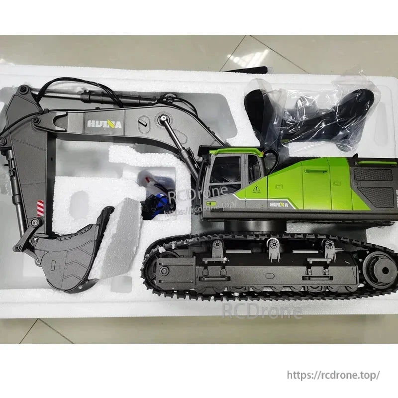 HUINA 593 /582 1:14 RC Excavator, 2.4G 22‑Channel, Alloy Attachments, 7.4V 1200mAh, RTR; 582 Dump Truck Option