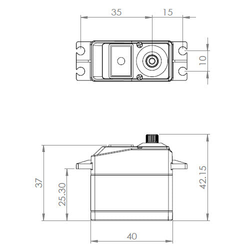 MKS HV1250 7.4V Titanium Gear Coreless HV Digital Servos Motor for 1/10 RC Buggy/Heli