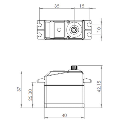 MKS HV1250 7.4V Titanium Gear Coreless HV Digital Servos Motor for 1/10 RC Buggy/Heli