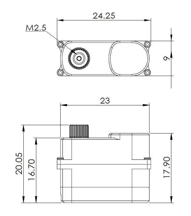 MKS DS75K-N Micro Servo Motor (No Mounting Tab) Coreless, Metal Gear, 3.5V-6.0V, 7.4 g