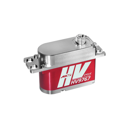 MKS HV9767 Servo Motor for RC Helicopter Cyclic, 6.0-8.4V, 9.4 kg-cm, 0.070s, Coreless