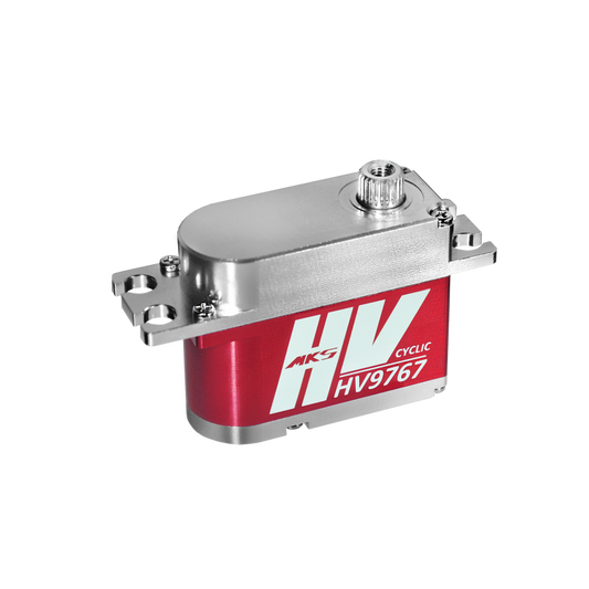 MKS HV9767 Servo Motor for RC Helicopter Cyclic, 6.0-8.4V, 9.4 kg-cm, 0.070s, Coreless