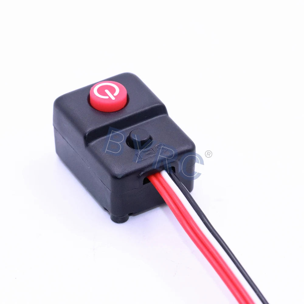 Hobbywing switch for car ESCs, compatible with EZRUN, XERUN, QUICRUN MAX8, MAX10 models.