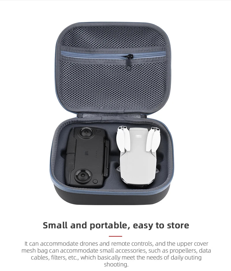 Portable Carrying Case for DJI Mavic Mini 1/SE Drone Accessories Storage Bag Shockproof Travel Protector Handbag Box for Mini SE 13 the upper cover mesh can accommodate small accessories, such as propellers, data cables, filters