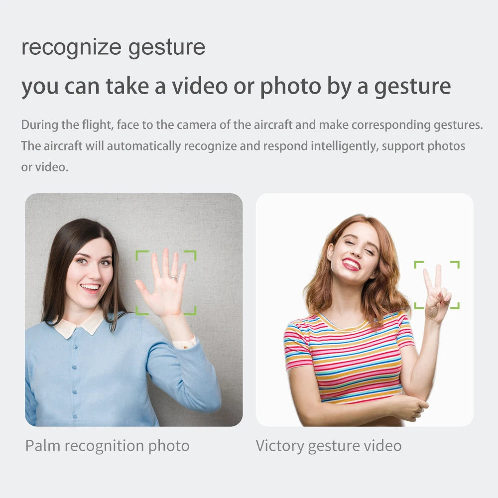 LSRC Mini Drone, recognize gesture you can take a video or photo by a gesture