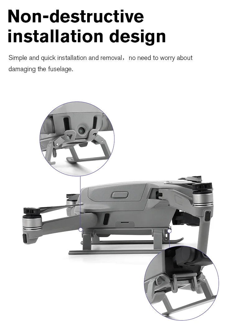 For DJI Mavic Air 2/DJI Air 2S Landing Gear Foldable Landing Skid Kit Extended Expansion For DJI Mavic Air 2 Drone Accessories 17 no need to worry about damaging the fuselage . simple and quick installation and removal .