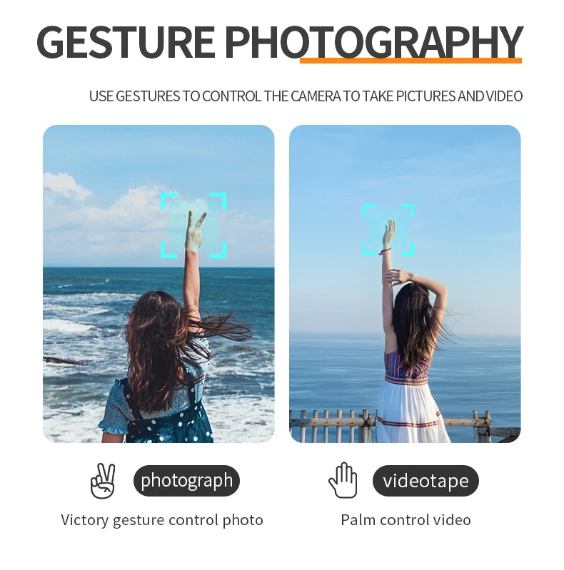 X2 Pro2 GPS Drone, GESTURE PHOTOGRAPHY USE GESTURES TO CONTROL