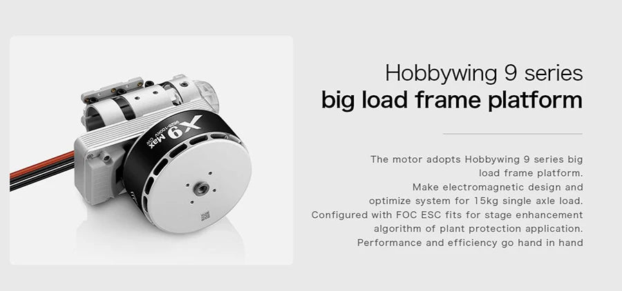 Hobbywing X9 MAX Power system - 9626 100KV motor, Hobbywing X9 MAX Power system, motor adopts Hobbywing 9 series big load frame platform: make electromagnetic design and optimize system for
