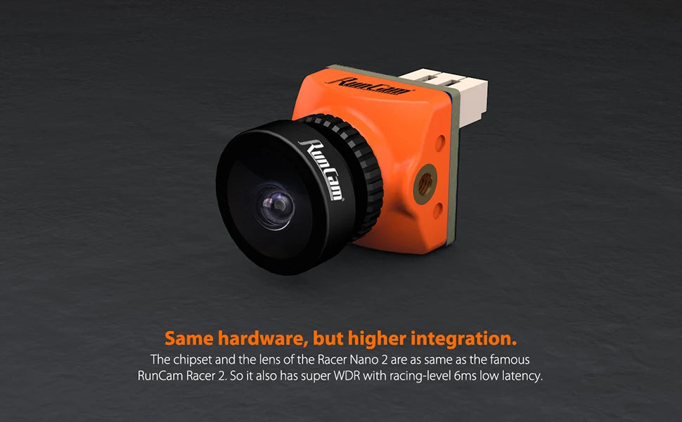 RunCam Racer Nano 2 Analog FPV Camera, the Racer Nano 2 has super WDR with racing-level 6ms low latency
