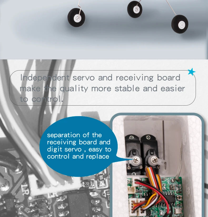 Park10 RC Airplane, independent servo and receiving board make ihe quality more stable and easier to control