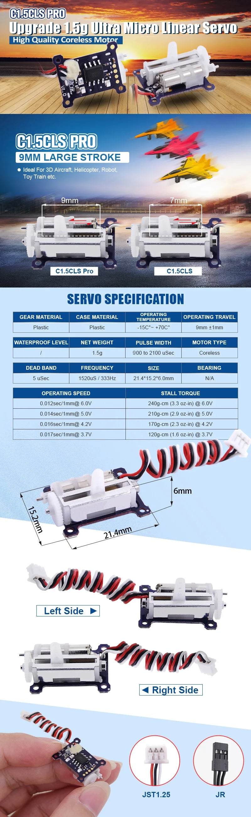 uSec Coreless DEAD BAND FREQUENCY SIZE B