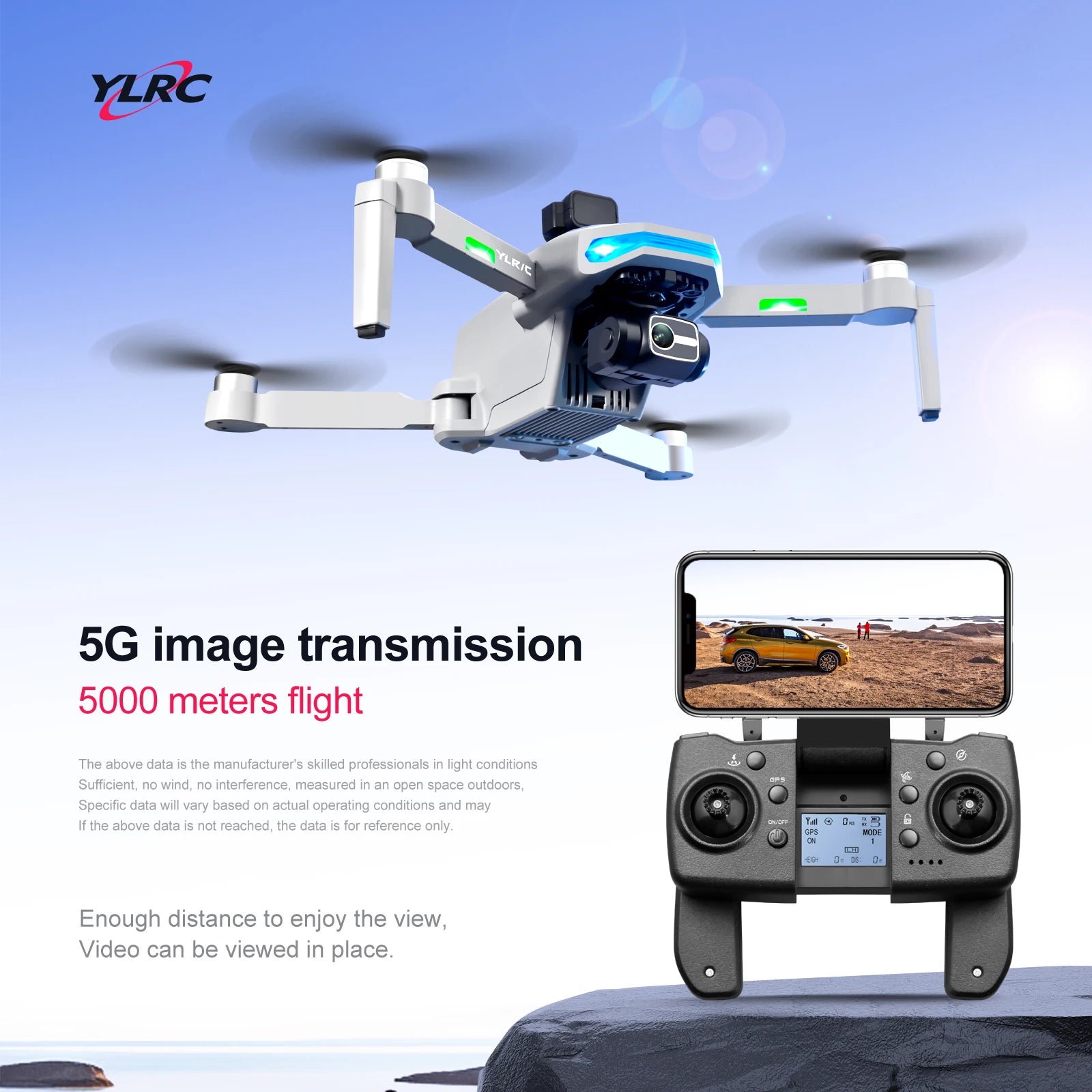 S135 Drone, YLriC 5G image transmission 5000 meters flight The above data is the