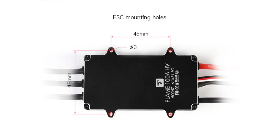 T-motor Flame 100A HV 500HZ 6-14S LIPO ESC