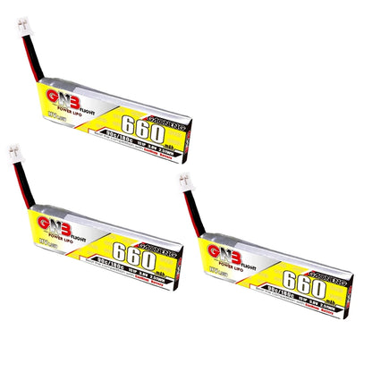 3Pcs Gaoneng GNB 1S/2S/3S/4S/6S HV Lipo Battery 660mAh 90C 180C Lipo Drone Battery