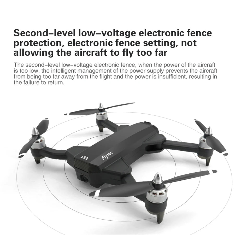 Flytec T15 Drone, second-level low-voltage electronic fence protection, not allowing the aircraft to fly too