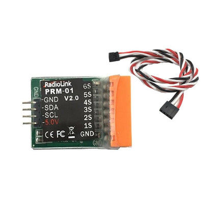 RadioLink AT10 II 2.4Ghz 12CH RC Transmitter with R12DS Receiver PRM-01 Voltage Return Module Battery for RC Quadcopter - RCDrone