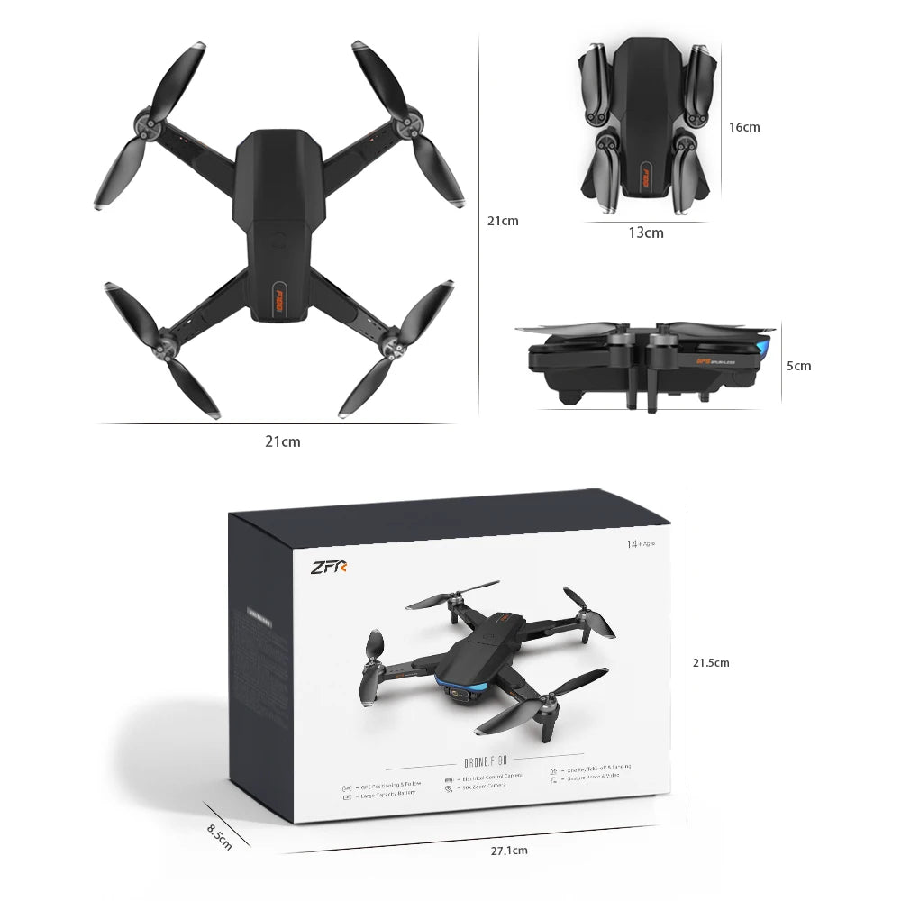 F188 Drone - GPS 6K HD Dual Camera Brushless 5G Wifi Foldable FPV Professional Quadcopter 10 F188 无人机,13厘米 scm 21厘米 147757