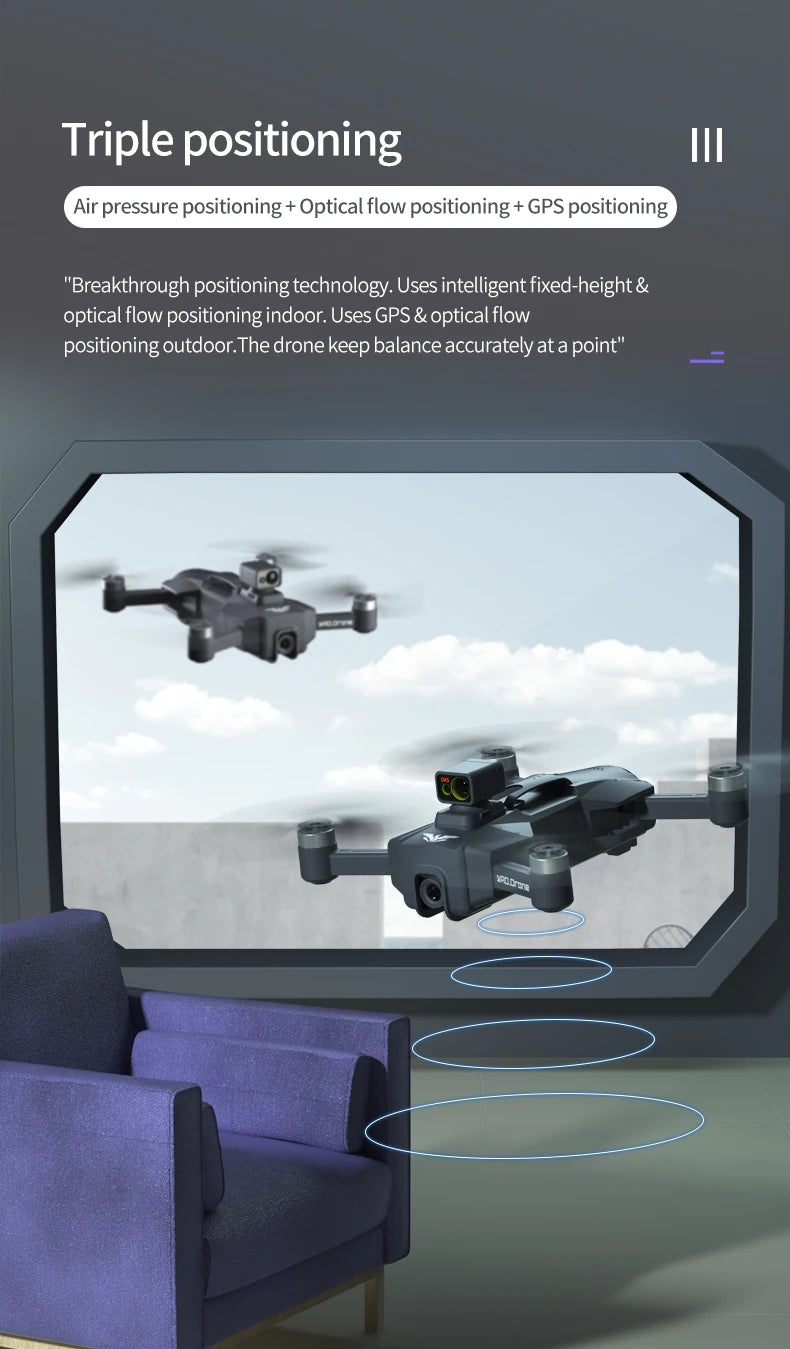 JJRC X23 drone, triple positioning air pressure positioning + optical flow positioning + gps