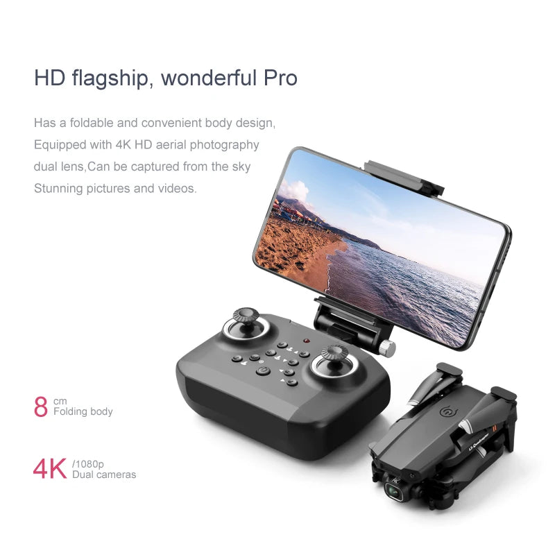 JINHENG XT6 Mini Drone - 4K 1080P HD Camera WiFi Fpv Air Pressure Altitude Hold Foldable Quadcopter RC Dron Kid Toy Boys GIfts 23 JINHENG XT6 Mini Drone, hd flagship, wonderful pro has a foldable and convenient