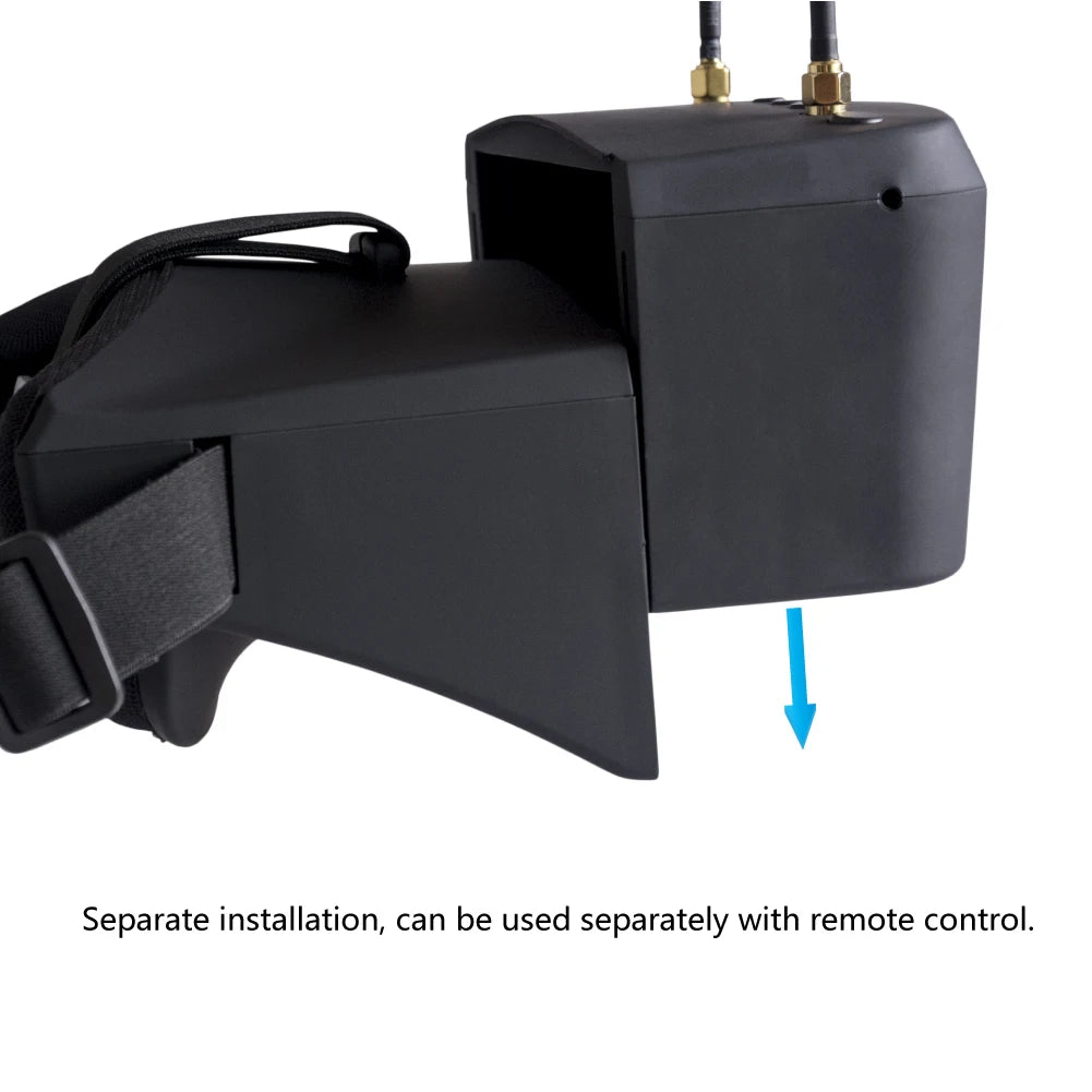 EV800D 5.8G 40CH FPV Goggles - 5 Inch 800*480 Video Headset HD DVR Diversity FPV Glasses With Battery For RC Model RC FPV Drone 21 EV800D 5.8G 40CH FPV Goggle, Separate installation, can be used separately with remote control