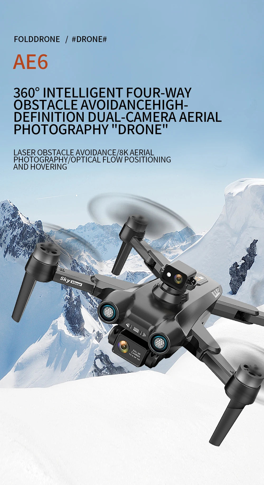 intelligent four-way obstacle avoidancehigh- definition dual-camera