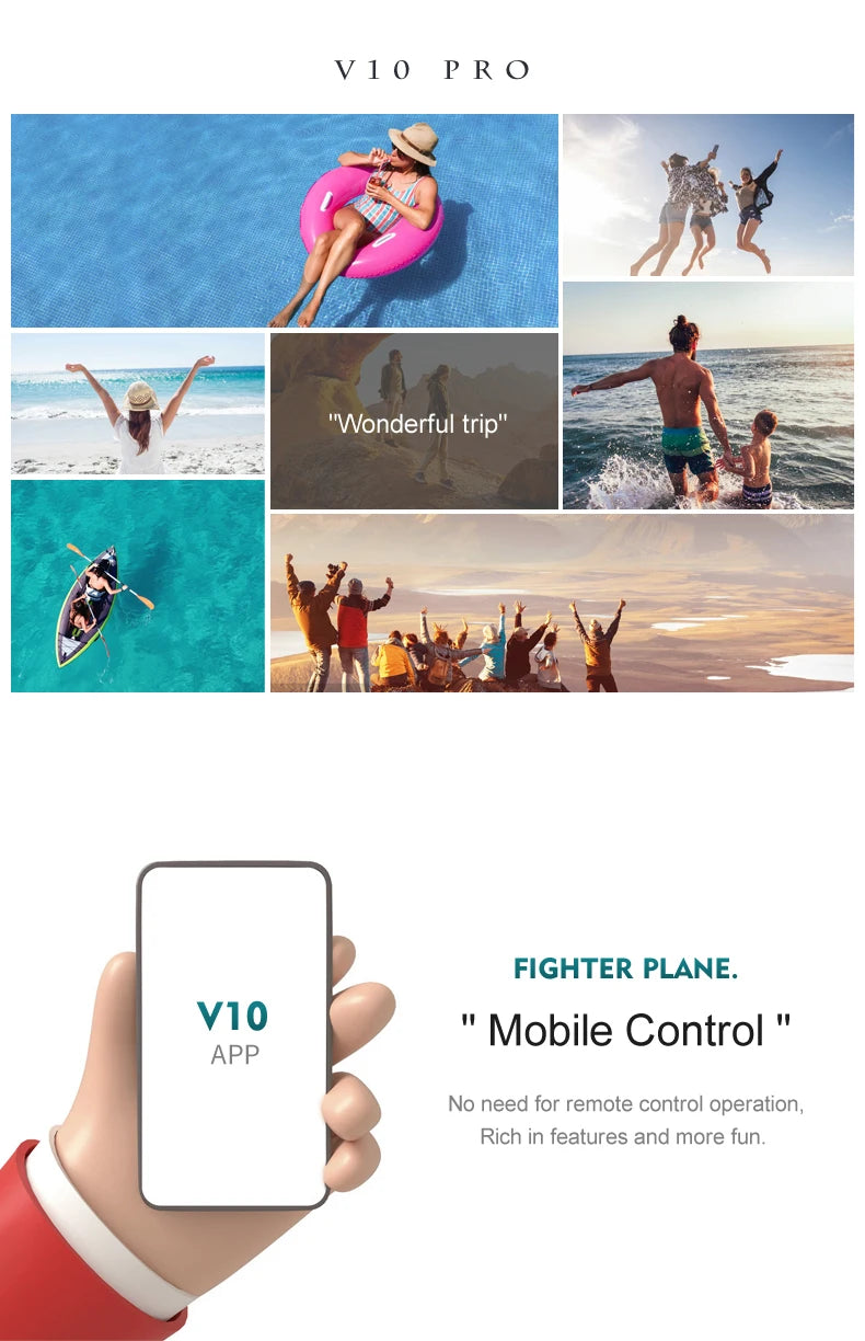 4DRC V10 Mini Drone, V1O Mobile Control APP No need for remote control operation, rich in features .
