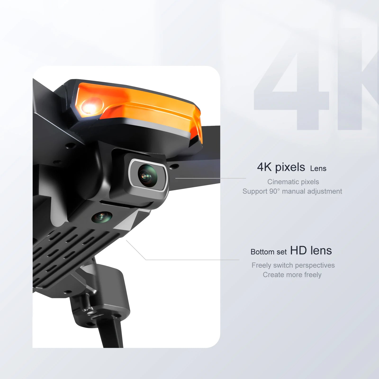 XYRC New KY603 Mini Drone, 4k pixels lens cinematic pixels support 905 manual adjustment bottom set
