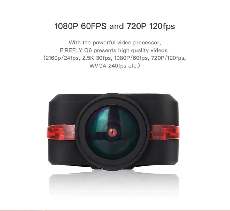 Hawkeye FIREFLY Q6 Action Camera, 1080P 60FPS and 720P 120fps with the powerful video processor