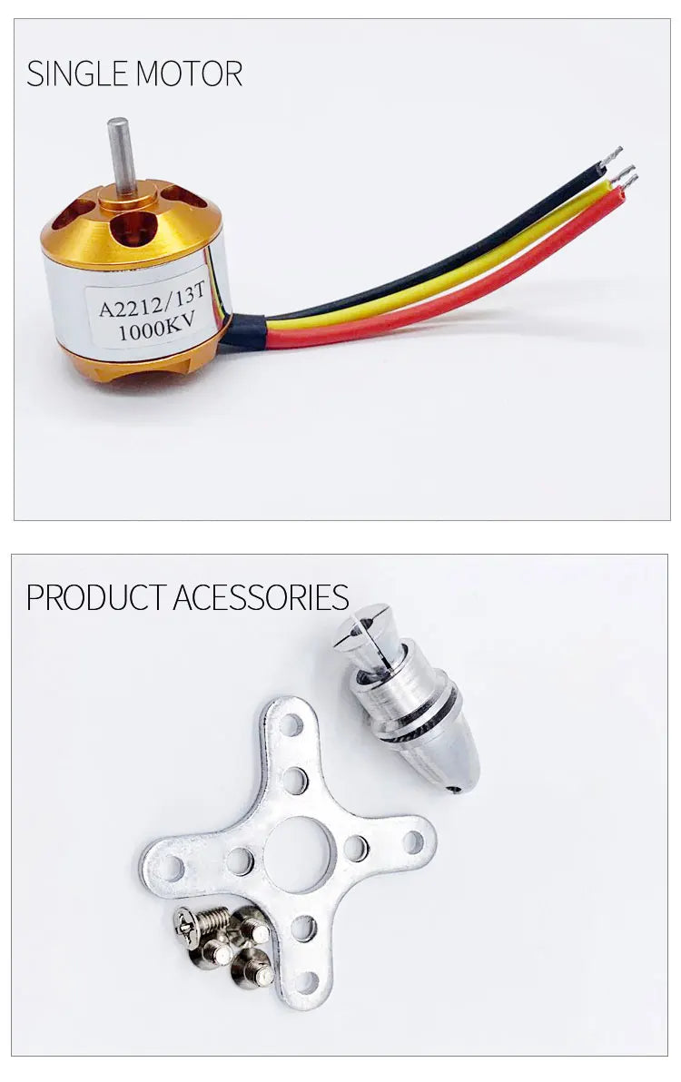 XXD A2212 930KV/1000KV/1400KV/2200KV/2700KV Brushless Motor for Quad rotor Multicopter and RC Aircraft 22 SINGLE MOTOR PRODUCT ACESSORIES A2212/13T 1