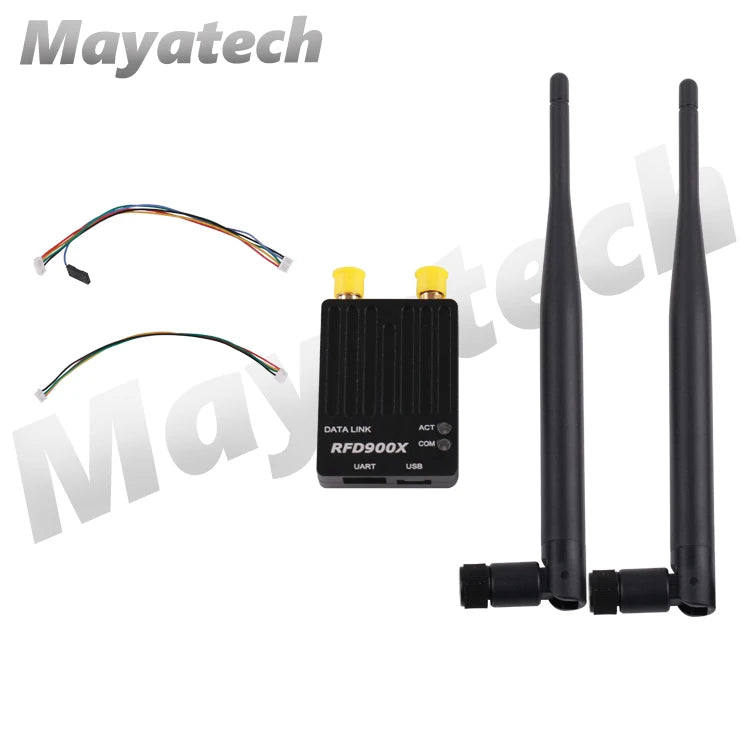 Mayatech  Metal Shell RFD900X, Long-range data transmission module for drones, ensuring reliable and efficient data transfer.