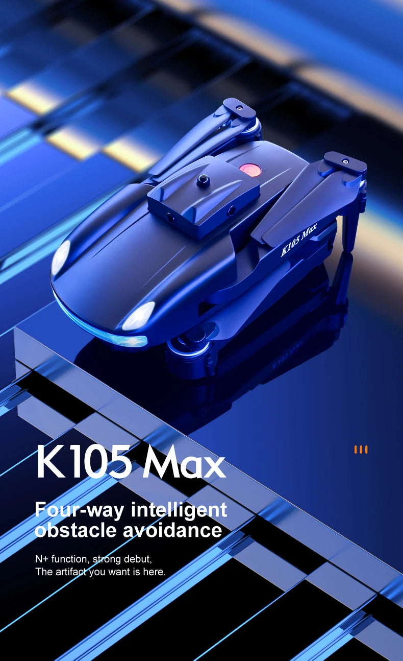 JINHENG K105 Max Drone - 4K HD Dual Camera With Obstacle Avoidance WiFi Fpv Foldable Quadcopter Toys For Children Hobbie 25 JINHENG K105 Max Drone, k1o5 max four-way intelligent obstacle avoidance