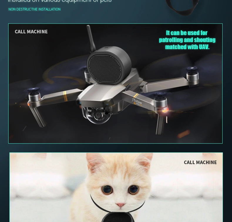 Drone Speaker Megaphone - 2000m Telephone Long Distance For DJI Mavic Mini Air 2 Phantom FPV 3 4 Pro For Fimi X8 SE Loudspeaker 13 Drone Speaker Megaphone, TOiAii Cc eCot Foiv NON DESTRU