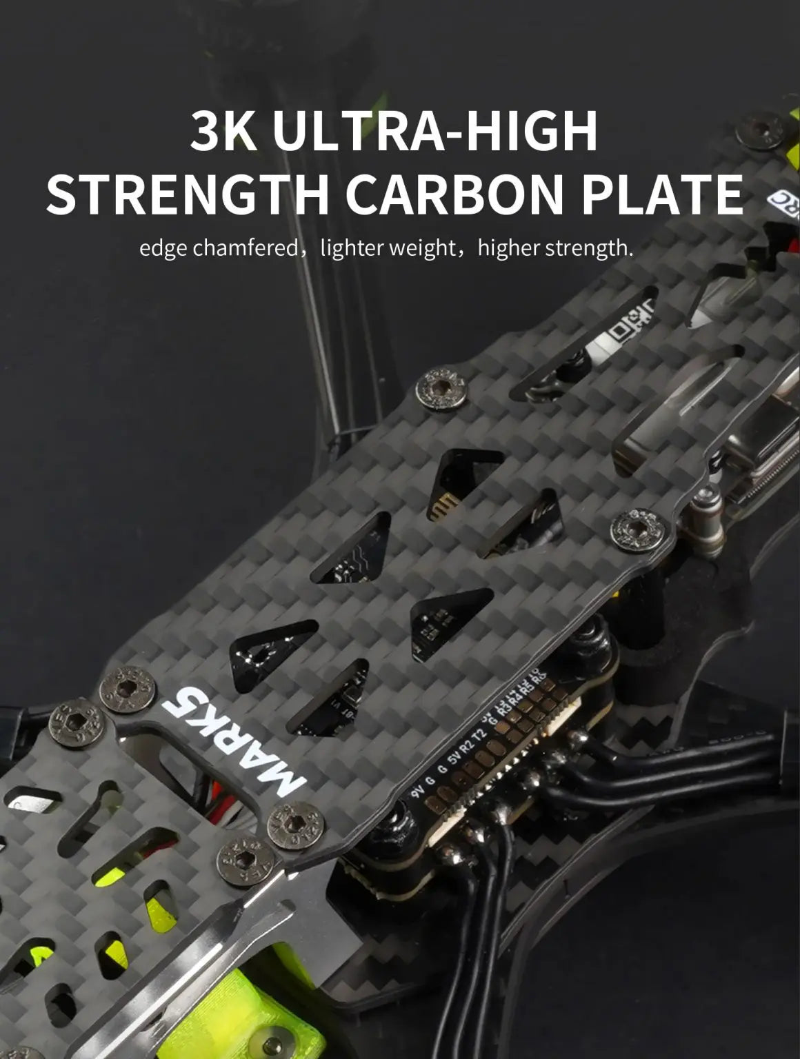GEPRC MARK5 FPV Drone, 3K ULTRA-HIGH STRENGTH CARBON PLATE cham