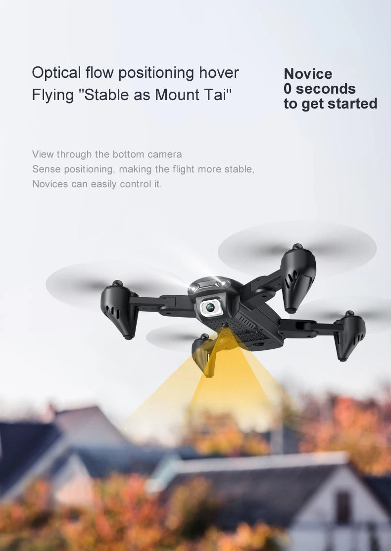 F6 Drone, optical flow positioning hover novice flying "stable as mount ta