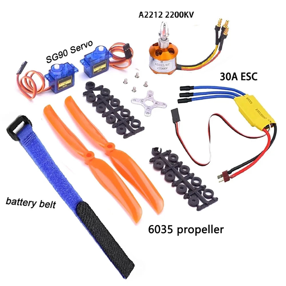 A2212 2212 1000KV 1400KV 2200KV Brushless Motor 30A 40A / 40A BLheli ESC SG90 9G Micro Servo for RC Fixed Wing Plane Helicopter 24 A2212 2200kv Az12/01 20O4v 30A ESC