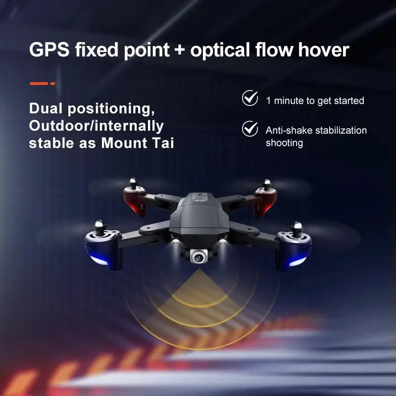 S604 PRO Drone, gps fixed point + optical flow hover minute to get started