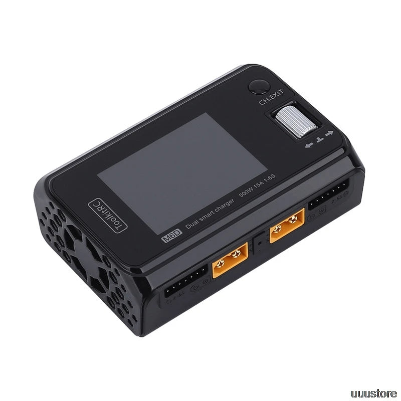 ToolkitRC M6D Charger - 500W 15A DC Dual Channel MINI Smart Charger Discharger For 1-6S Lipo Battery FPV Model Spare Part Replace M8 Drone Battery Charger 9 ToolkitRC M6D Charger, uuustore CHExIT 15a soow charger 3 (